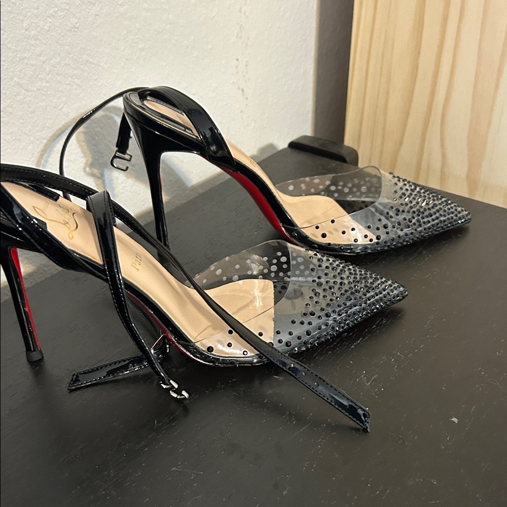 CHRISTIAN LOUBOUTIN SPIKOO Clear PVC Heels Size 41 EU - Picture 4 of 4